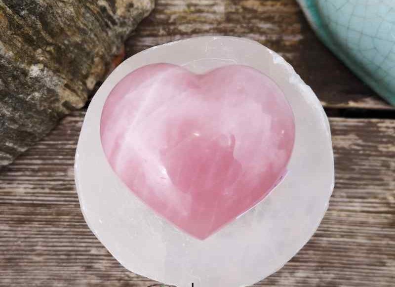 coeur quartz rose