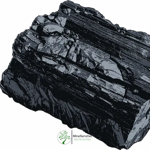Tourmaline noire – pierre d’ancrage et de protection émotionnelle (stress, anxiété)